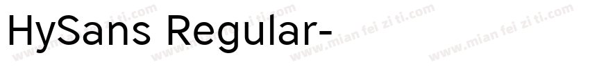 HySans Regular字体转换